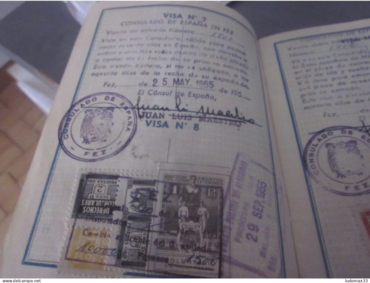 passeport protectorat maroc,portugal,espagne ,maroc