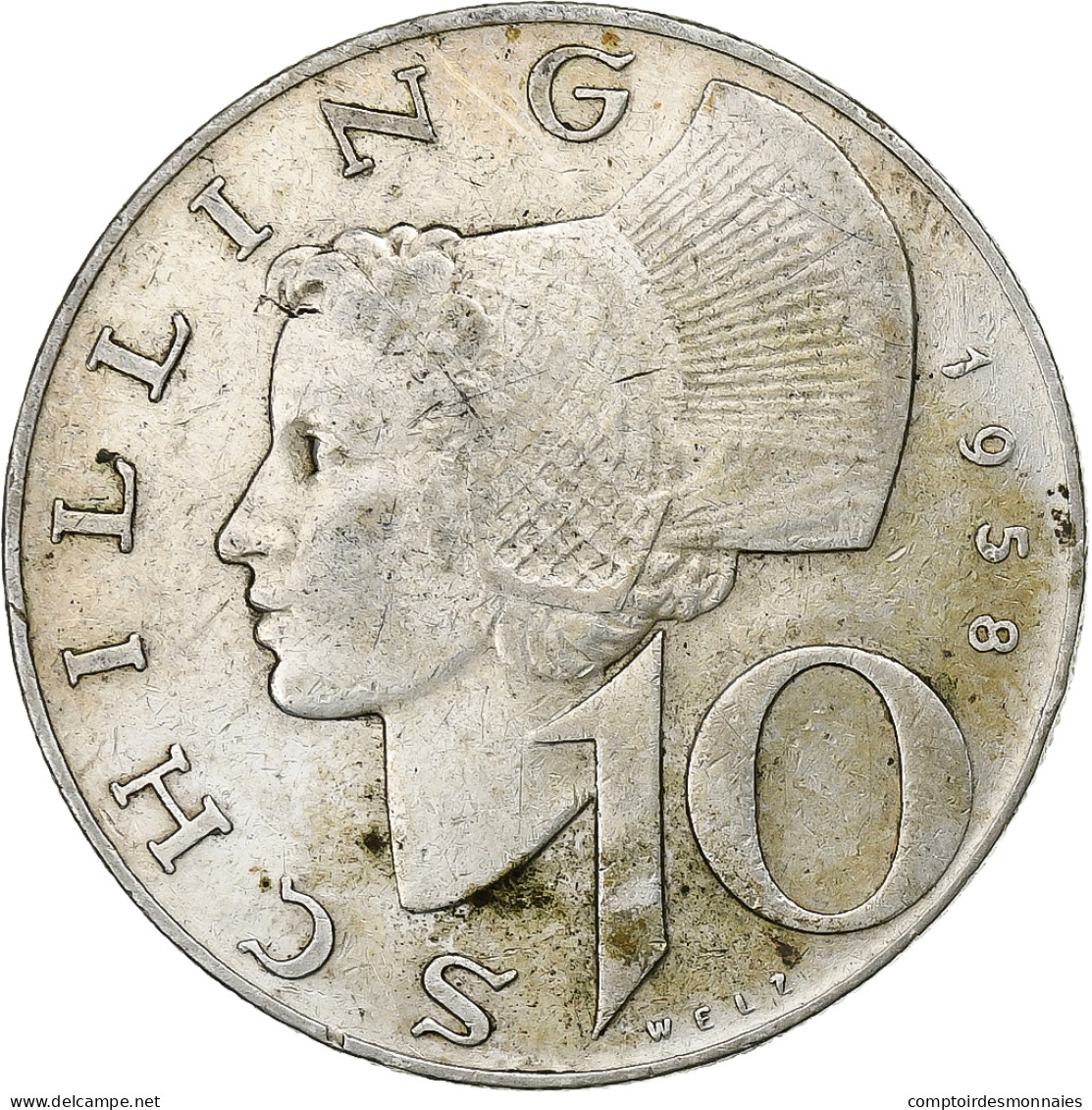 Autriche, 10 Schilling, 1958, Vienne, Argent, SUP, KM:2882 - Oesterreich