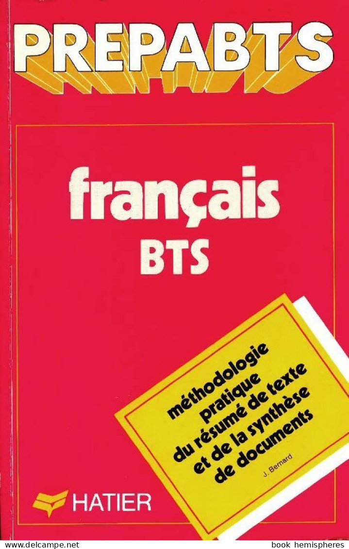 Français BTS (1991) De Jacqueline Bernard - 18 Ans Et Plus