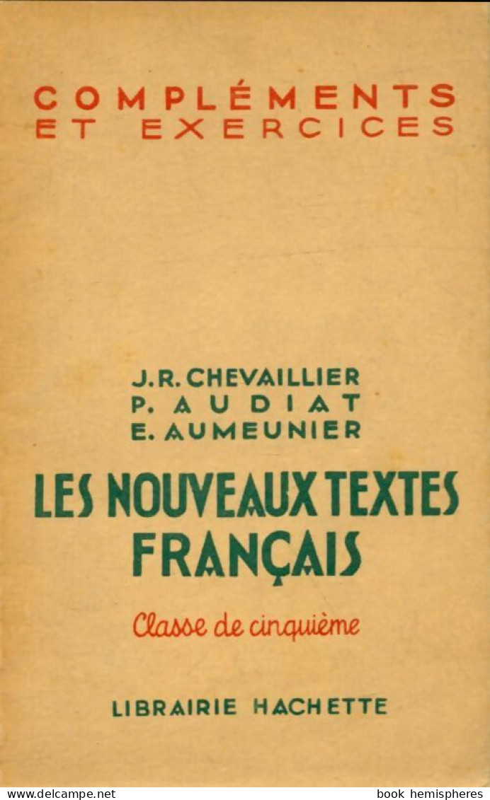 Les Nouveaux Textes Français 5e (1947) De Collectif - 6-12 Ans