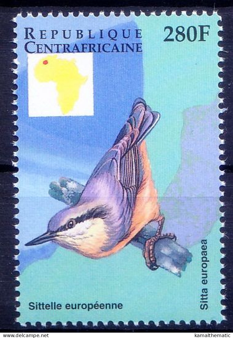 Eurasian Nuthatch, Birds, Central Africa 1999 MNH - Songbirds & Tree Dwellers