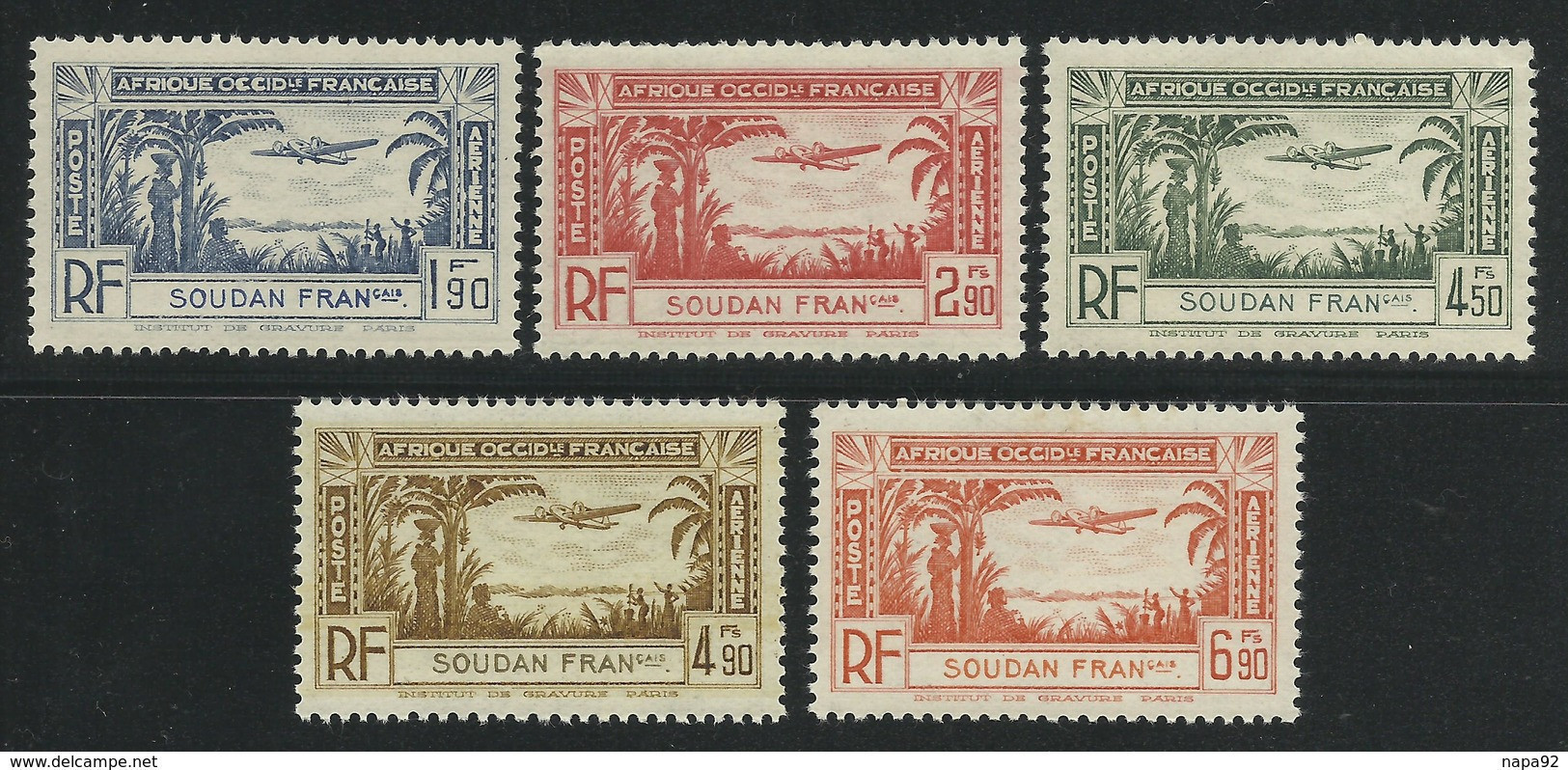 SOUDAN FRANCAIS 1940 YT PA 1/5** - SERIE COMPLETE - Unused Stamps