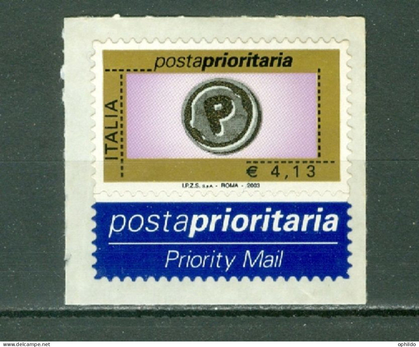 Italie Prior Année 2003  4,13 Euro  Michel  2809 II  * *  TB   - 2001-10: Nieuw/plakker
