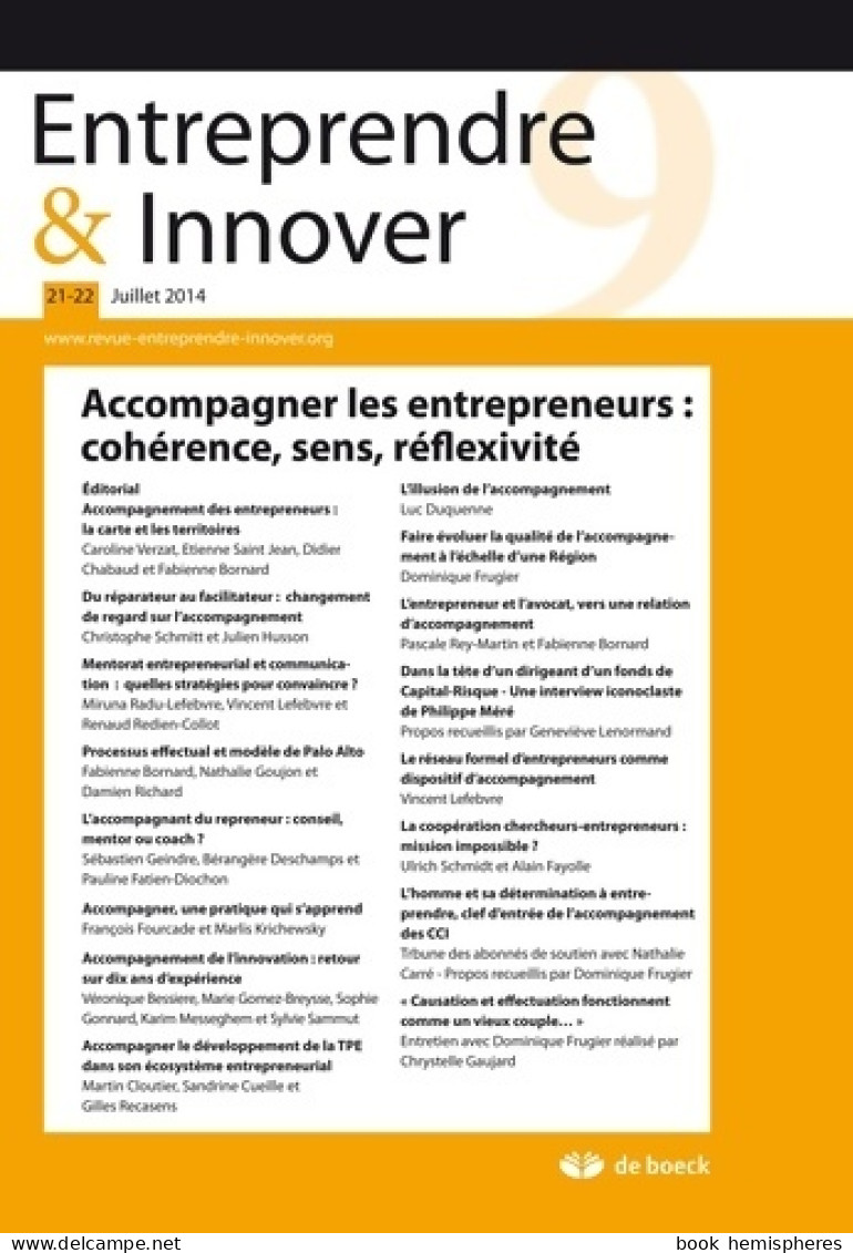 ENTREPRENDRE ET INNOVER 2014/2-3 N. 21-22 (2014) De Xxx - Economie