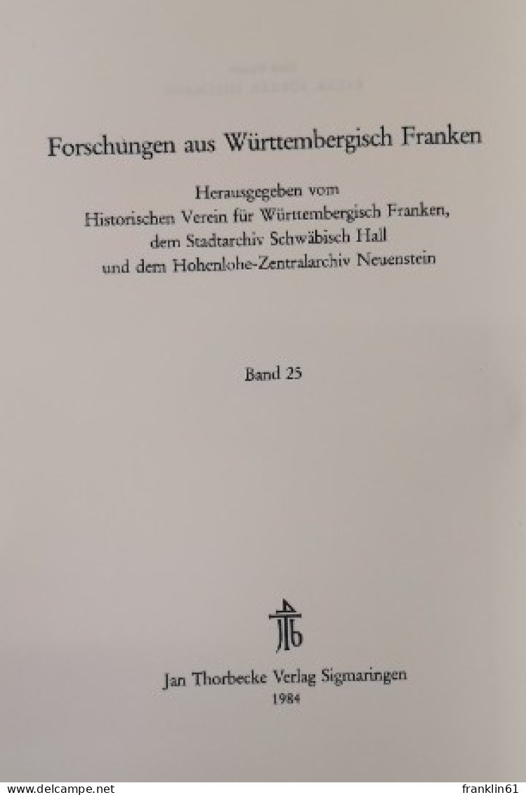 Bauer, Bürger, Edelmann (Bd. 1).  Ausgewählte Aufsätze Zur Sozialgeschichte Von Gerd Wunder. Festgabe Zu Se - Otros & Sin Clasificación