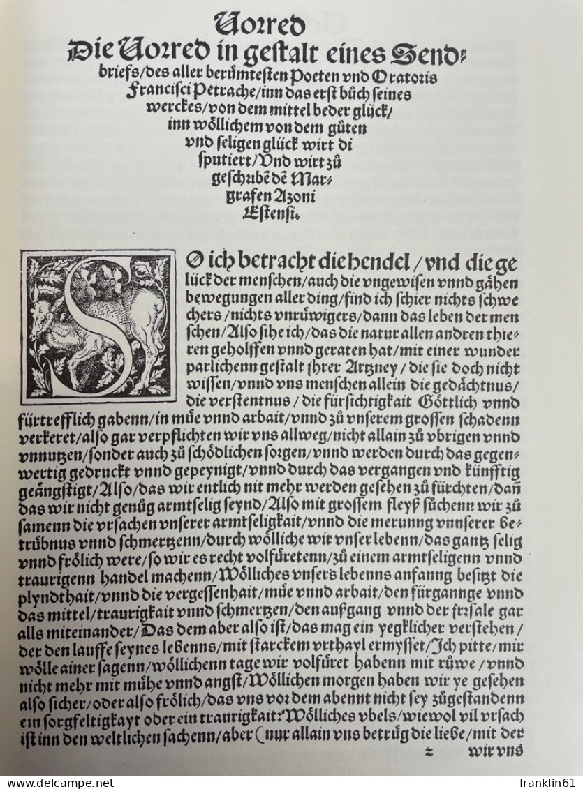 Von Der Artzney Bayder Glueck, Des Guten Vnd [und] Widerwertigen. - Philosophie