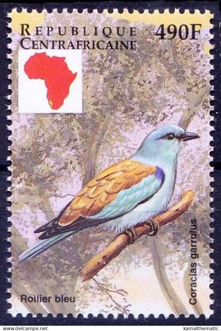 European Roller, Birds, Central Africa 1999 MNH - Sperlingsvögel & Singvögel