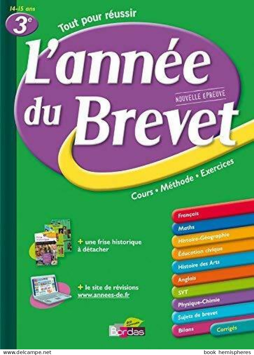 L'annee Du Brevet 3e (2012) De Collectif - 12-18 Anni