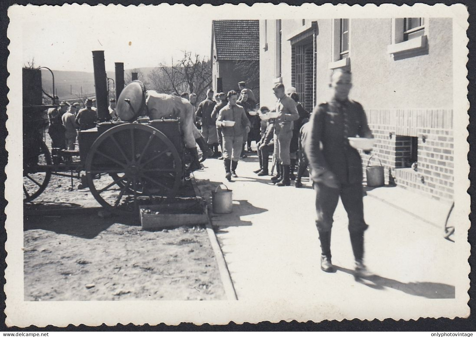 Germania 1940 - Soldati In Fila Per Rancio In Cucina Da Campo - Foto - Orte