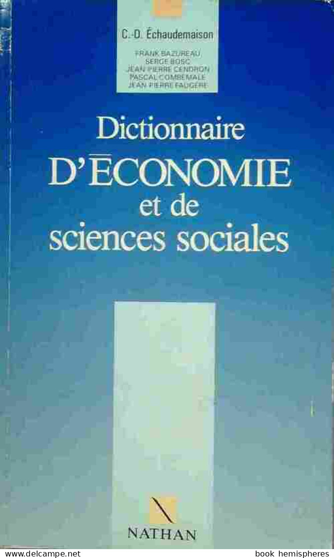 Dictionnaire D'économie Et De Sciences Sociales (1992) De Collectif - Economie