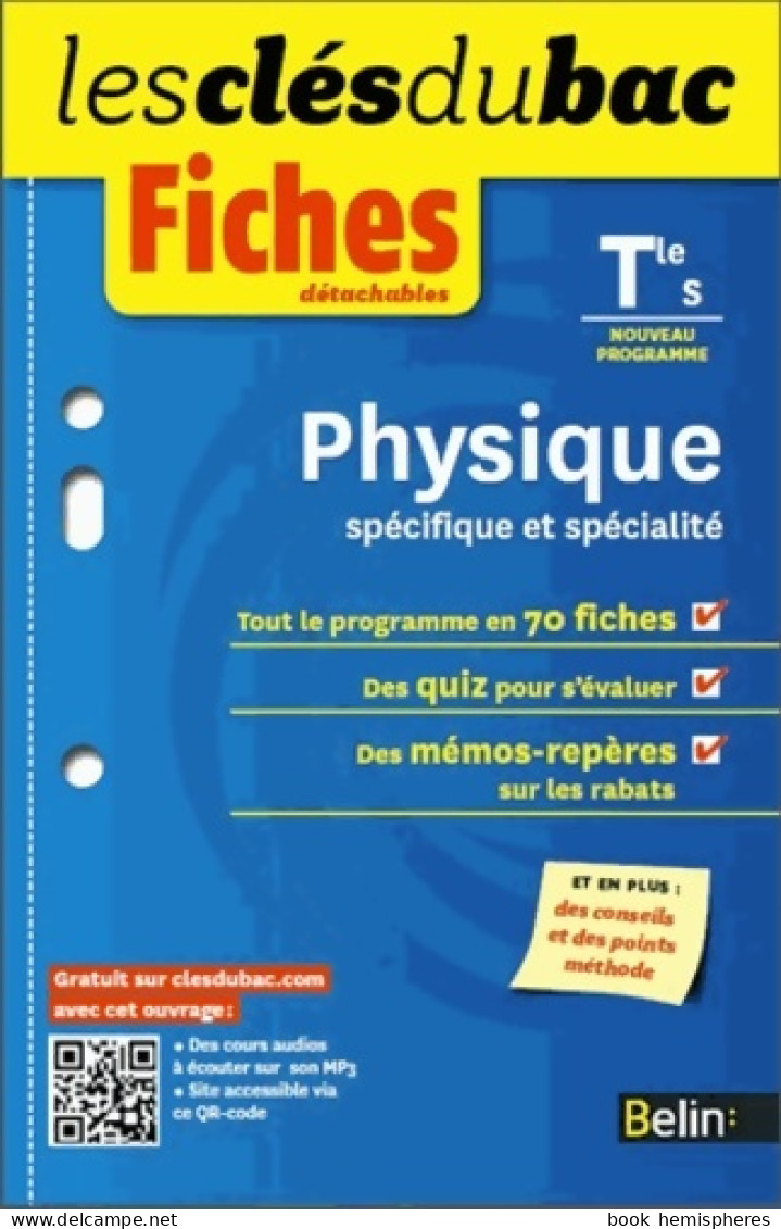 Physique Terminale S Spécifique Et Spécialité : Fiches Détachables (2013) De Elsa Alvarez - 12-18 Anni