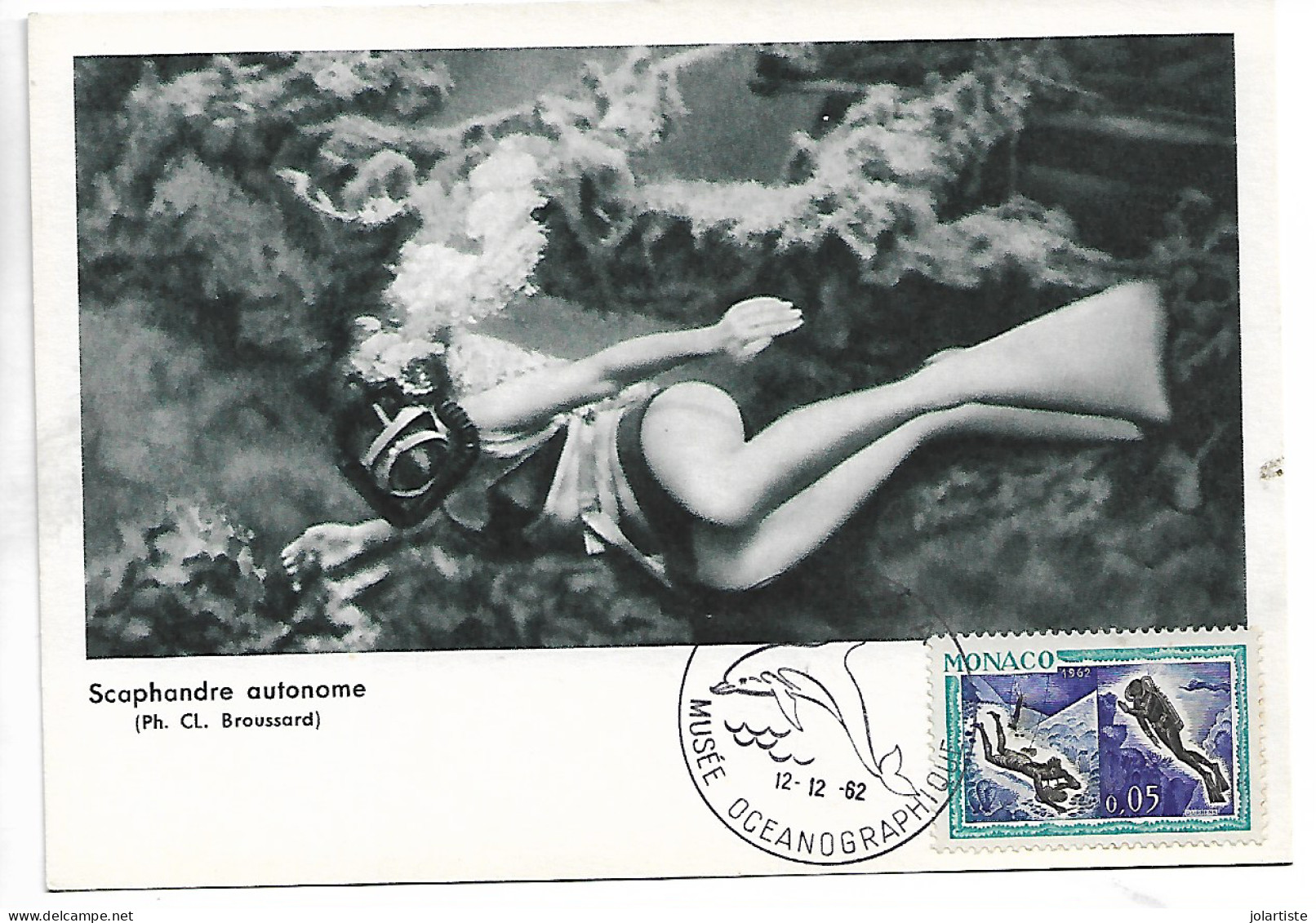 Carte Maximum Monaco 1962 Musee Oceanographique N0171 - Maximumkarten (MC)