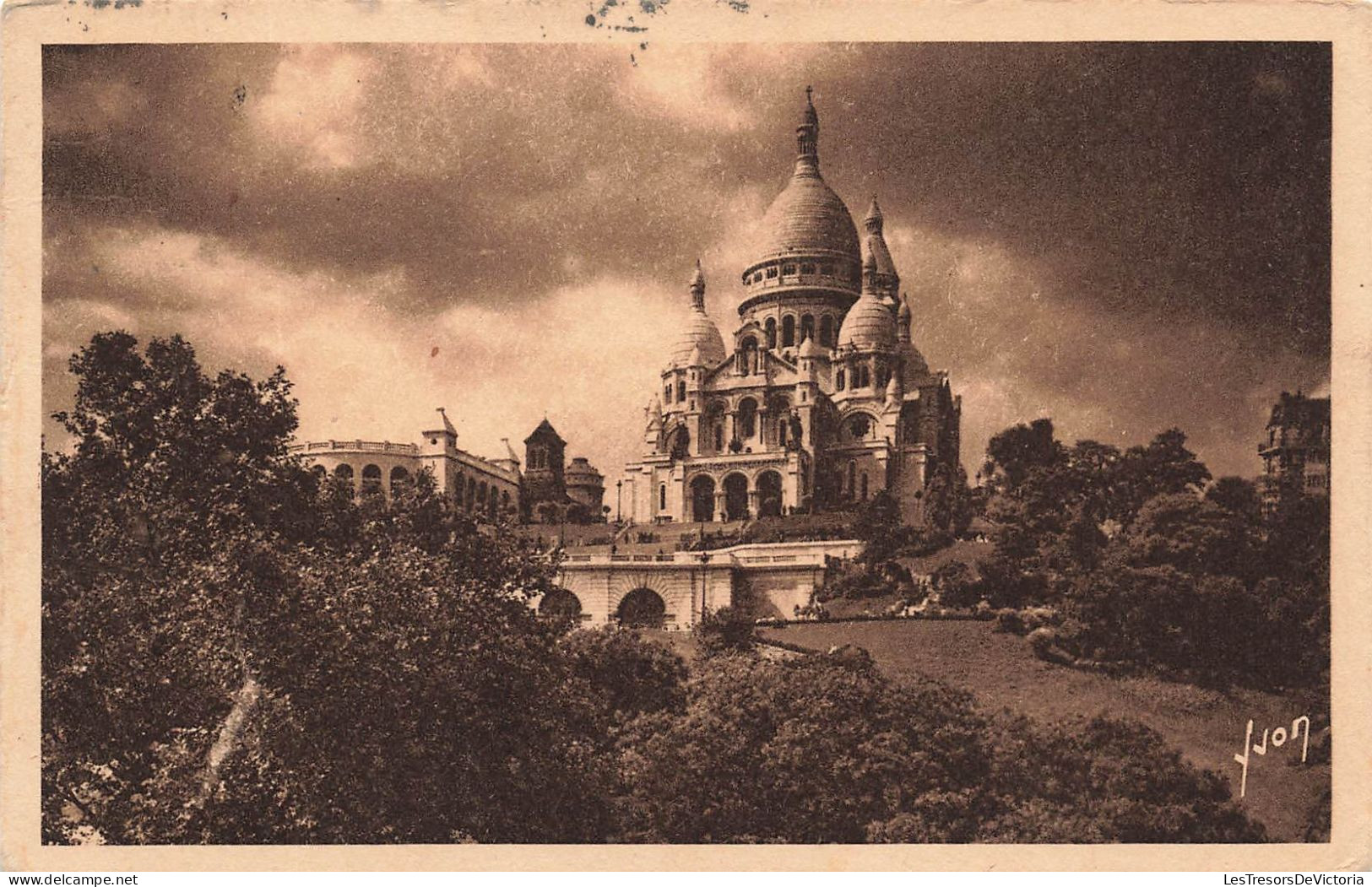 FRANCE - Paris En Flanant - Vue Sur La Basilique Du Sacré Cœur De Montmartre - Carte Postale Ancienne - Eglises