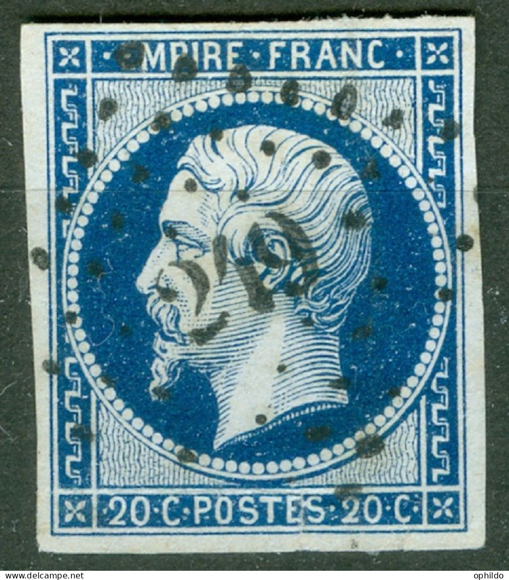 France  14 A  Ob Second Choix  Obli PC 249 Bar Sur Aube  Aube   - 1853-1860 Napoleon III