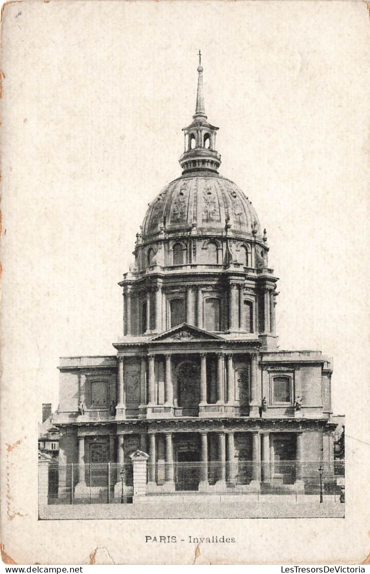 FRANCE - Paris - Invalides - Vue Générale - Face à L'entrée - Vue De L'extérieure - Carte Postale Ancienne - Pubs, Hotels, Restaurants