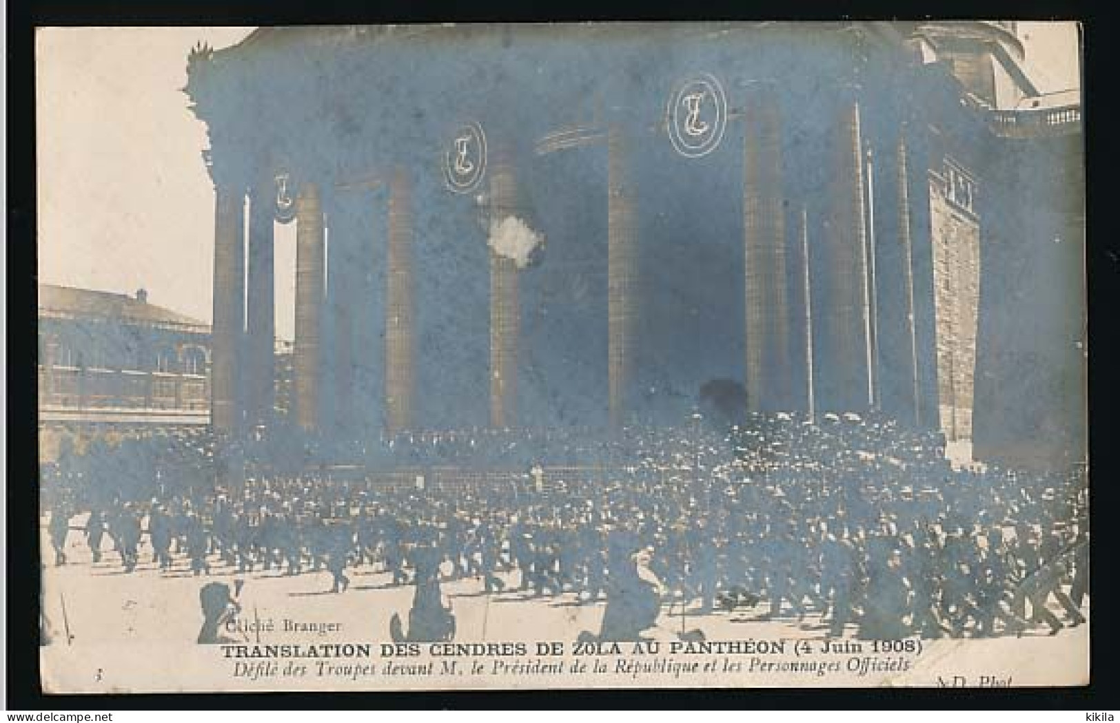 CPA 9 X 14 PARIS Translation Des Cendres De Zola Au Panthéon (4 Juin 1908) Défilé Des Troupes Devant M. Le Président De* - Panthéon