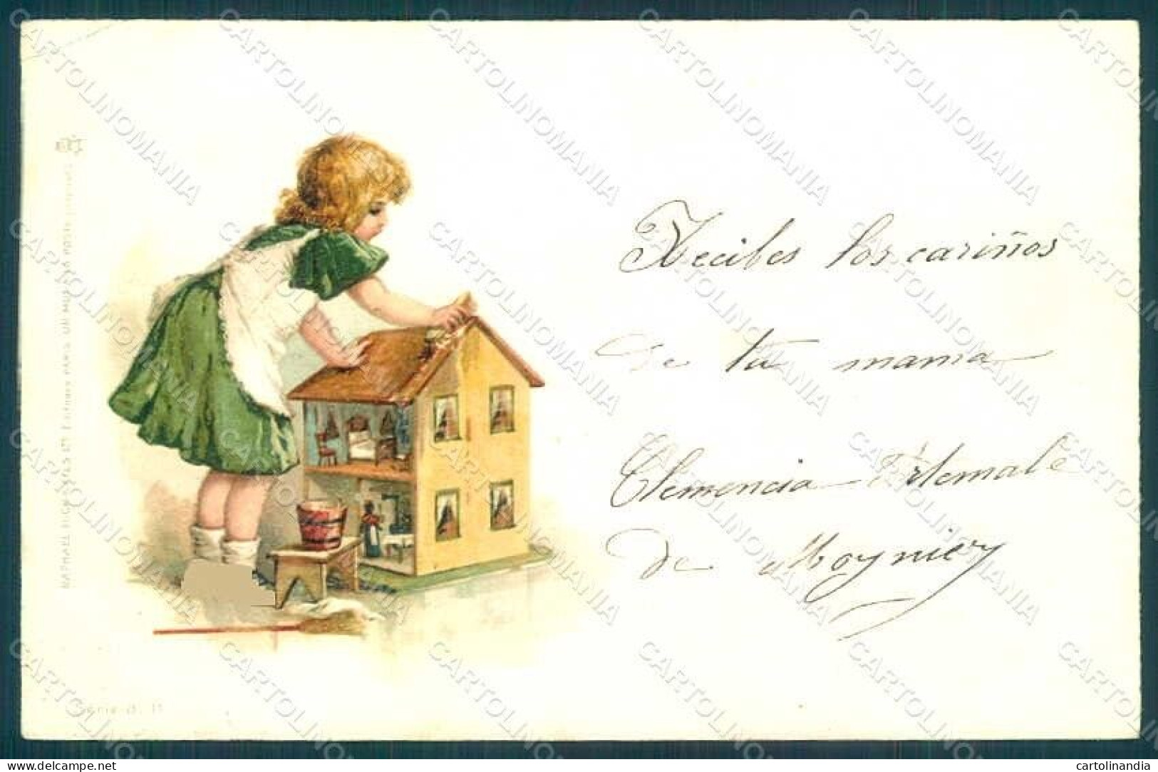 Artist Signed Brundage F. Girl Dollhouse Toys Tuck Serie 8 11 Postcard HR0729 - Autres & Non Classés