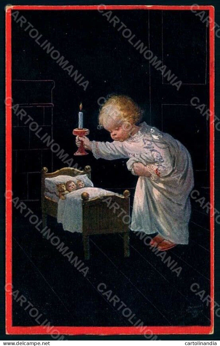 Artist Signed Fialkowska W. Girl Teddy Bear Doll Serie 11894 Postcard HR0922 - Altri & Non Classificati