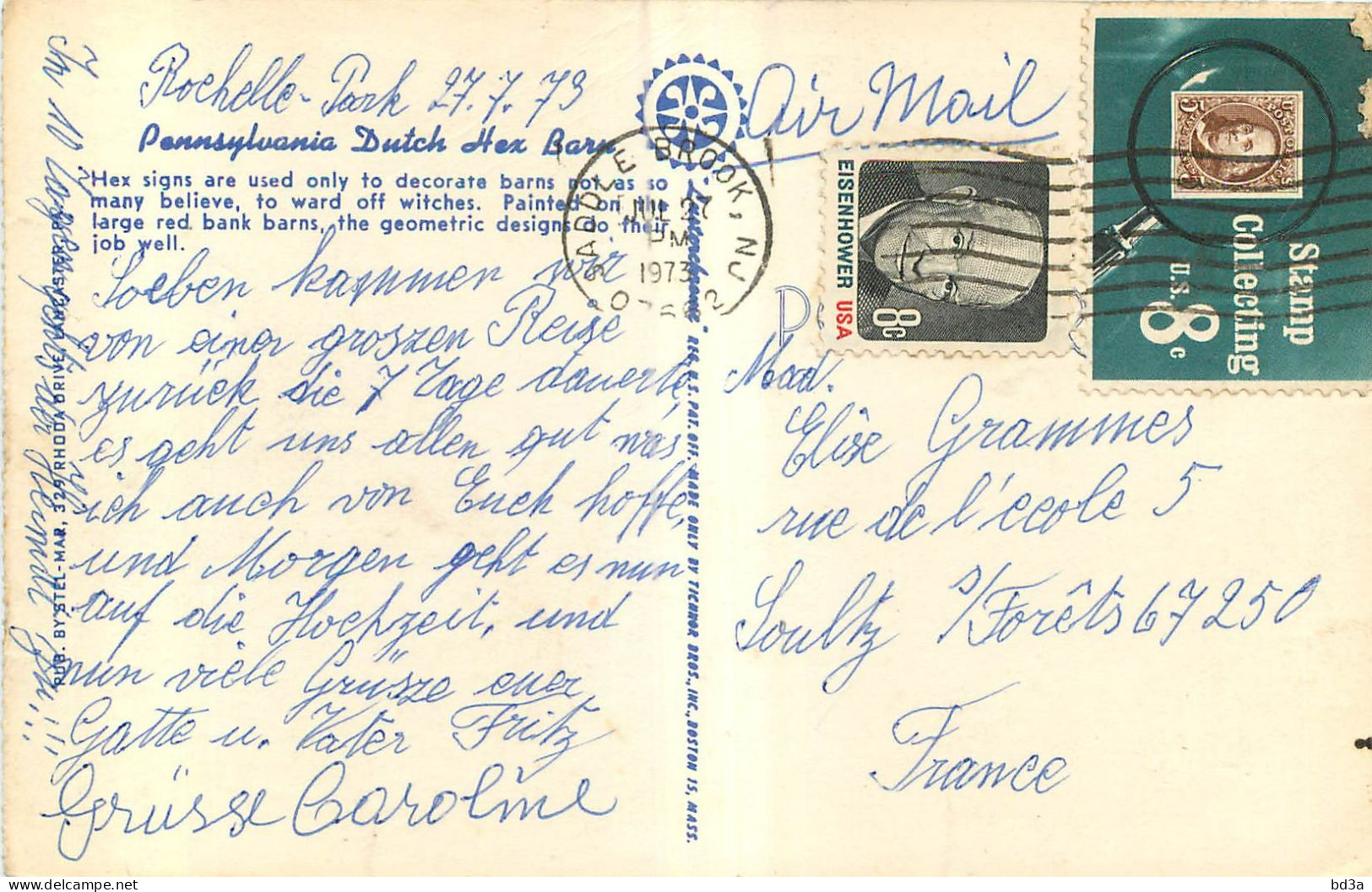 FLAMME USA 1973 - Postal History