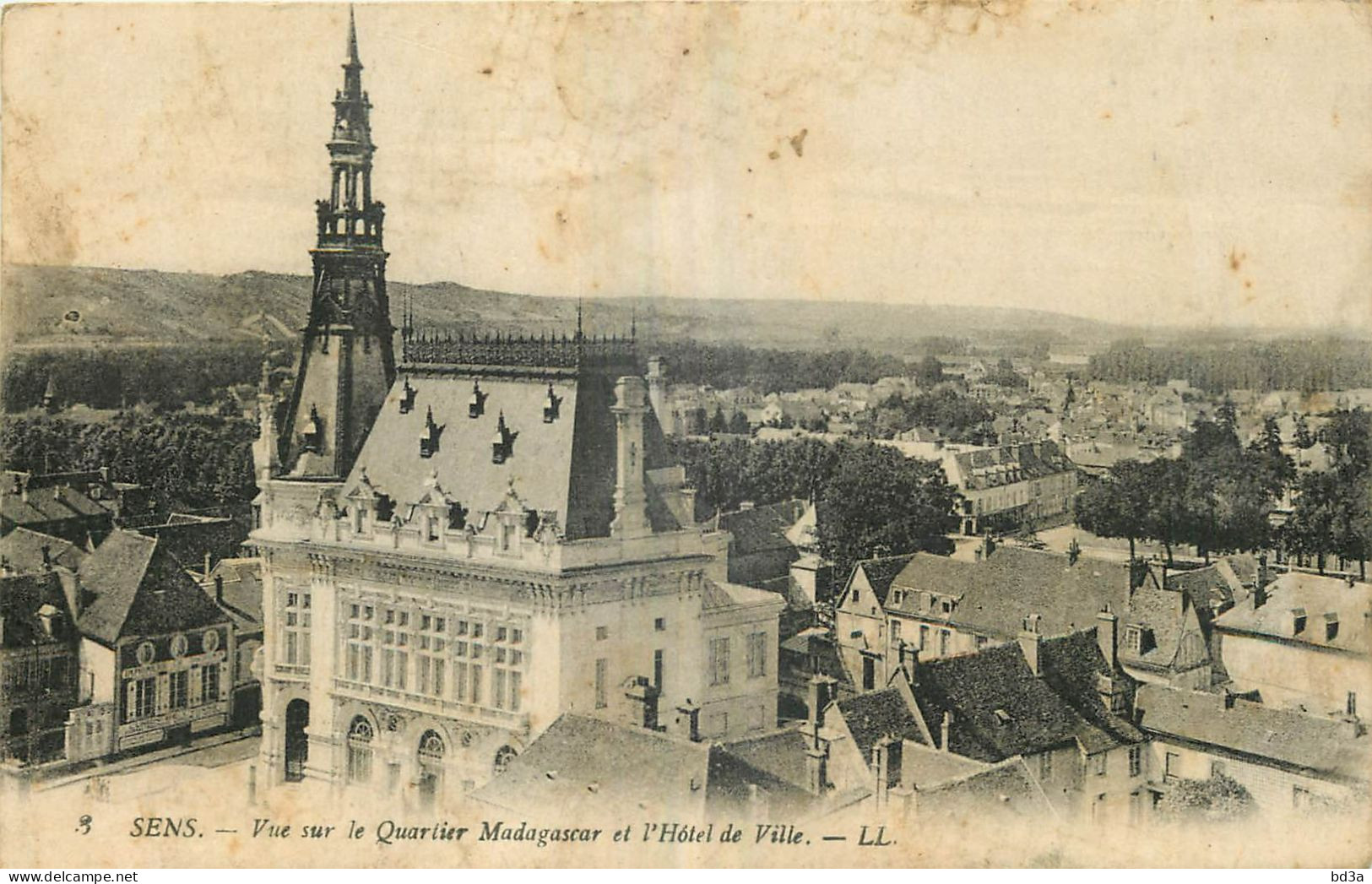 CACHET MILITAIRE COMISSION MILITAIRE DE LA GARE SENS LYON  - Militaire Stempels Vanaf 1900 (buiten De Oorlog)