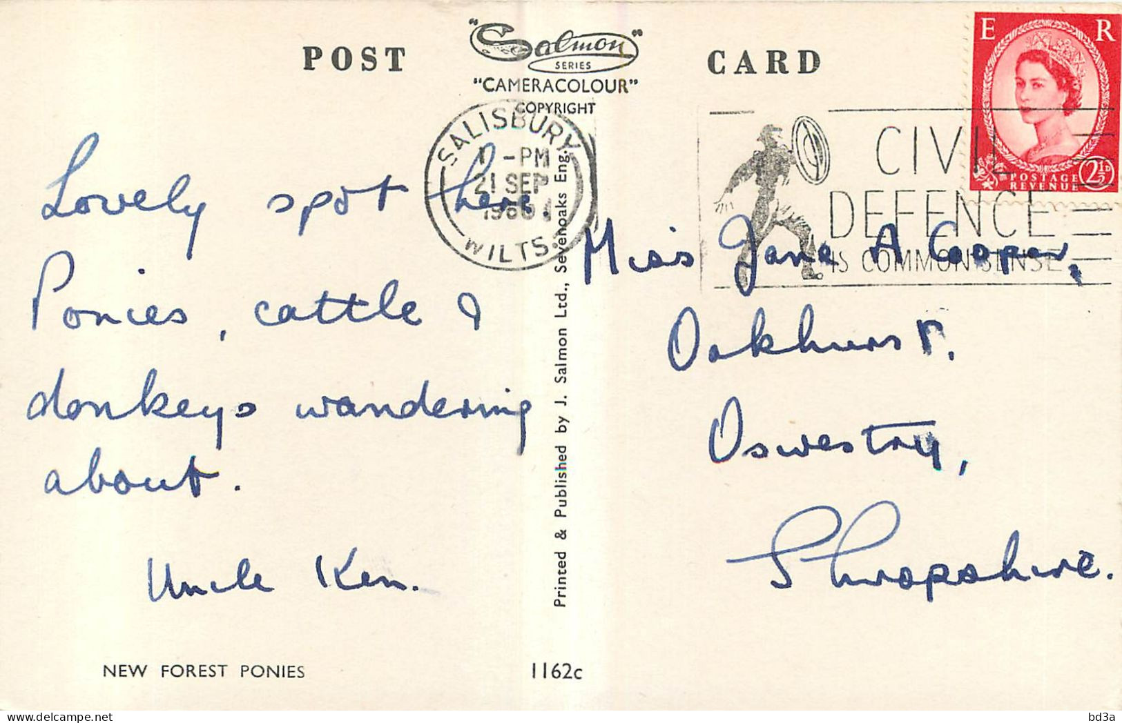 CACHET FLAMME FLIER SALISBURY 1960  - Maschinenstempel (EMA)