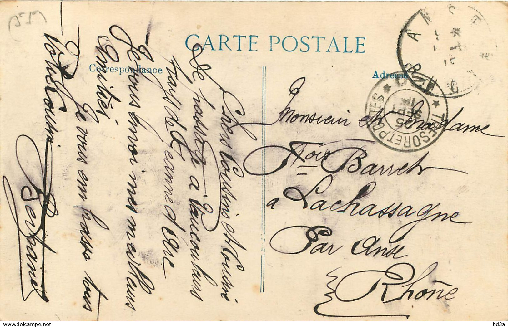 CACHET TRESOR ET POSTES 20  - Military Postmarks From 1900 (out Of Wars Periods)