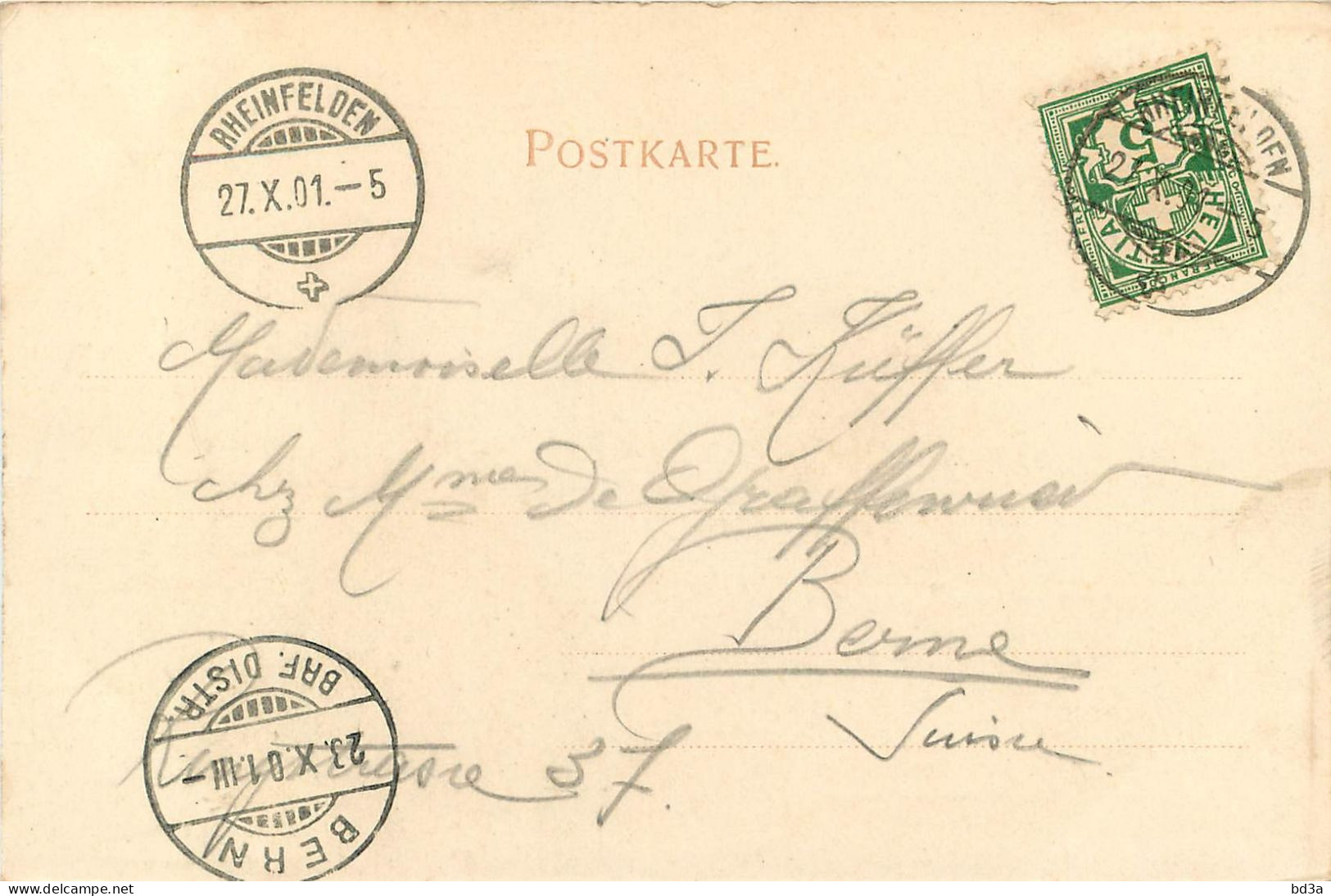 CACHET SUISSE RHEINFELDEN 1901 - Storia Postale