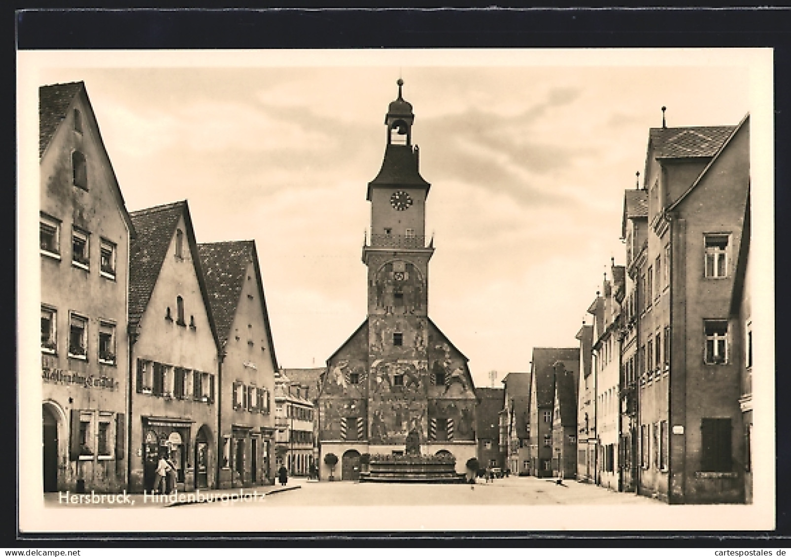 AK Hersbruck, Hindenburgplatz Mit Rathaus  - Hersbruck