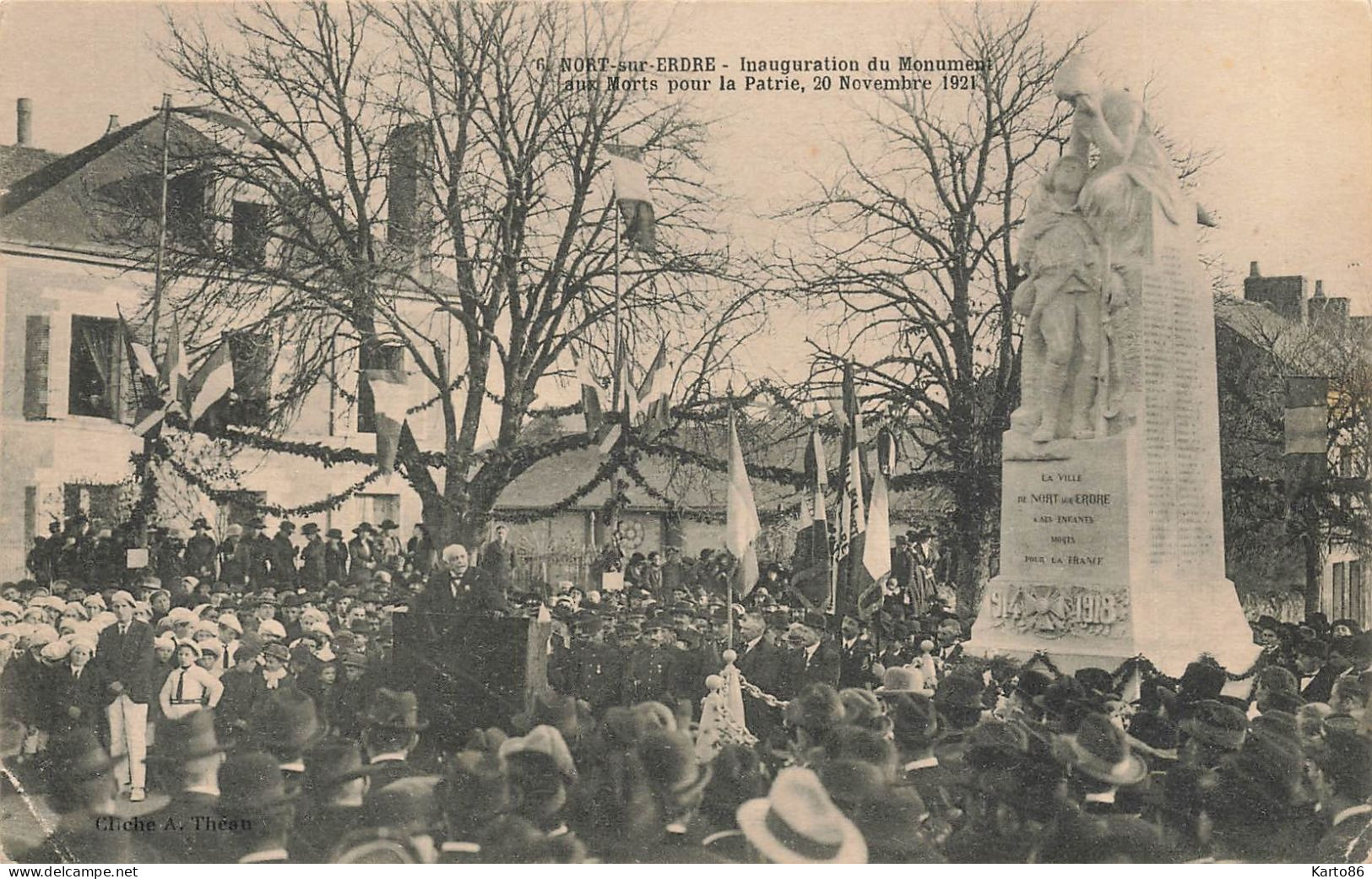 Nort Sur Erdre * Inauguration Du Monument Aux Morts Pour La Patrie , Le 20 Novembre 1921 * Fête Cérémonie - Nort Sur Erdre