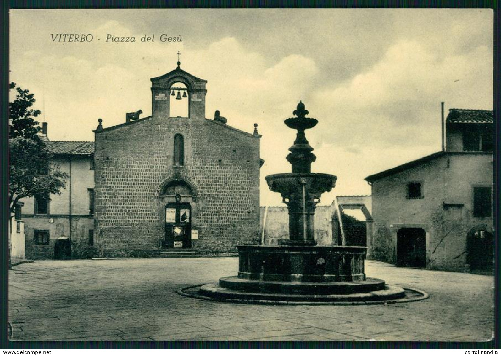 Viterbo Città Piazza Del Gesù Fontana FG Cartolina MZ5058 - Viterbo