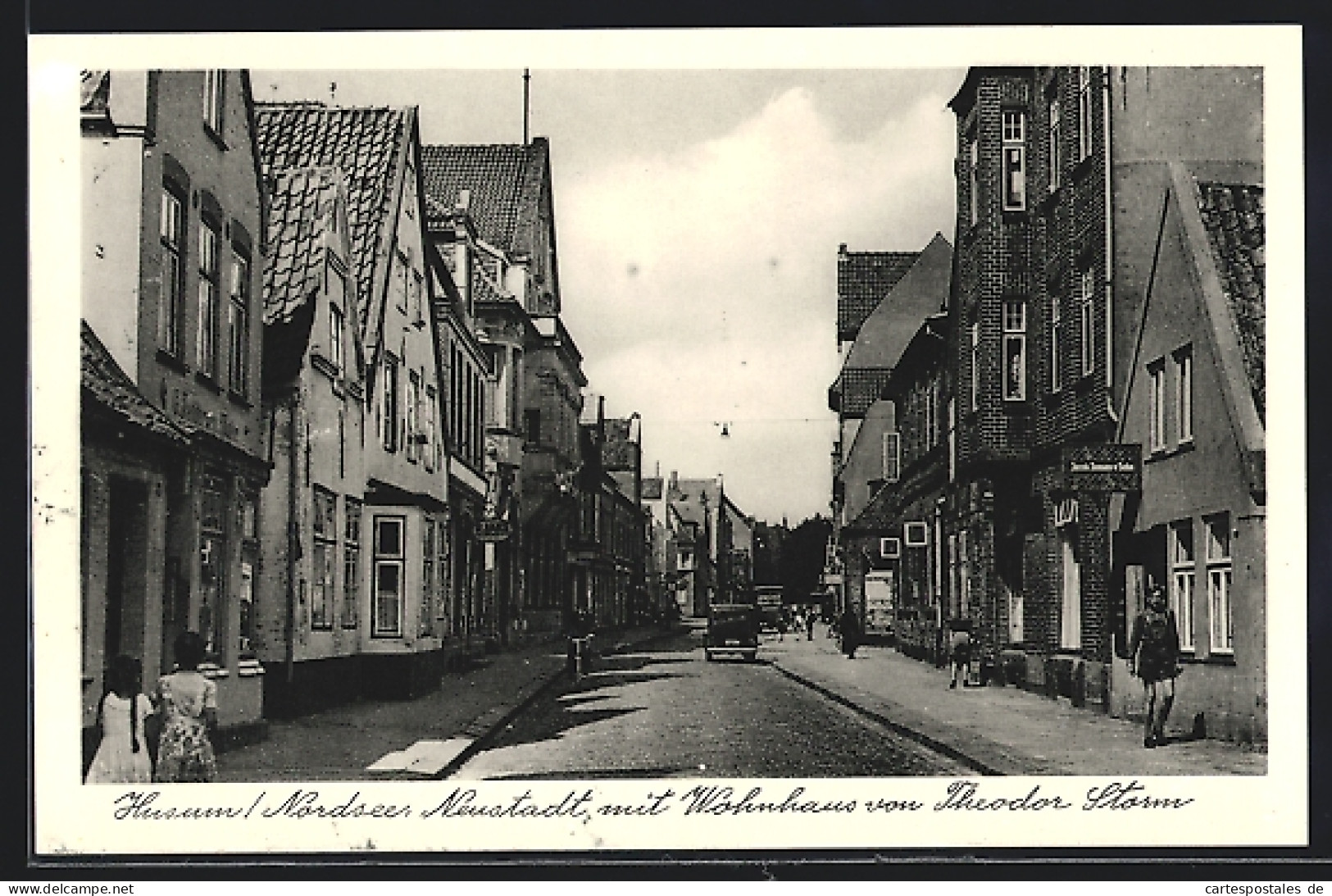 AK Husum /Nordsee, Neustadt Mit Wohnhaus Von Theodor Storm  - Neustadt (Holstein)