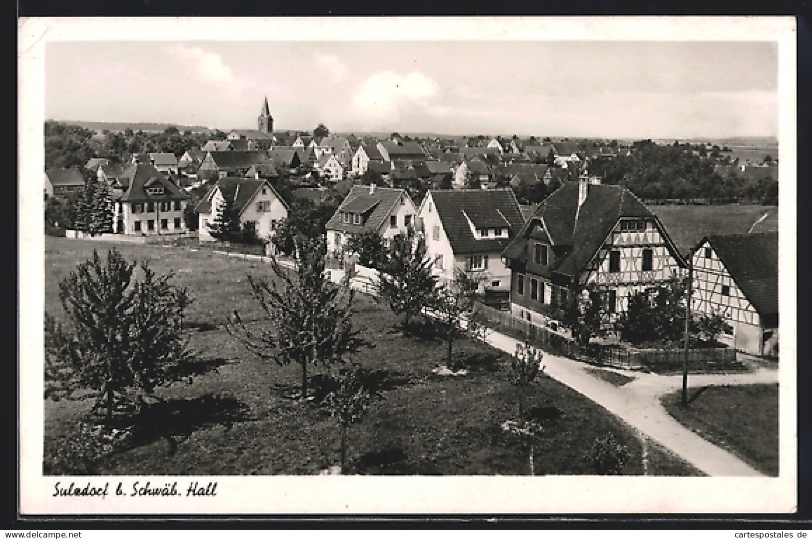 AK Sulzdorf / Schwäbisch Hall, Ortspartie Mit Fachwerkshäusern  - Schwaebisch Hall