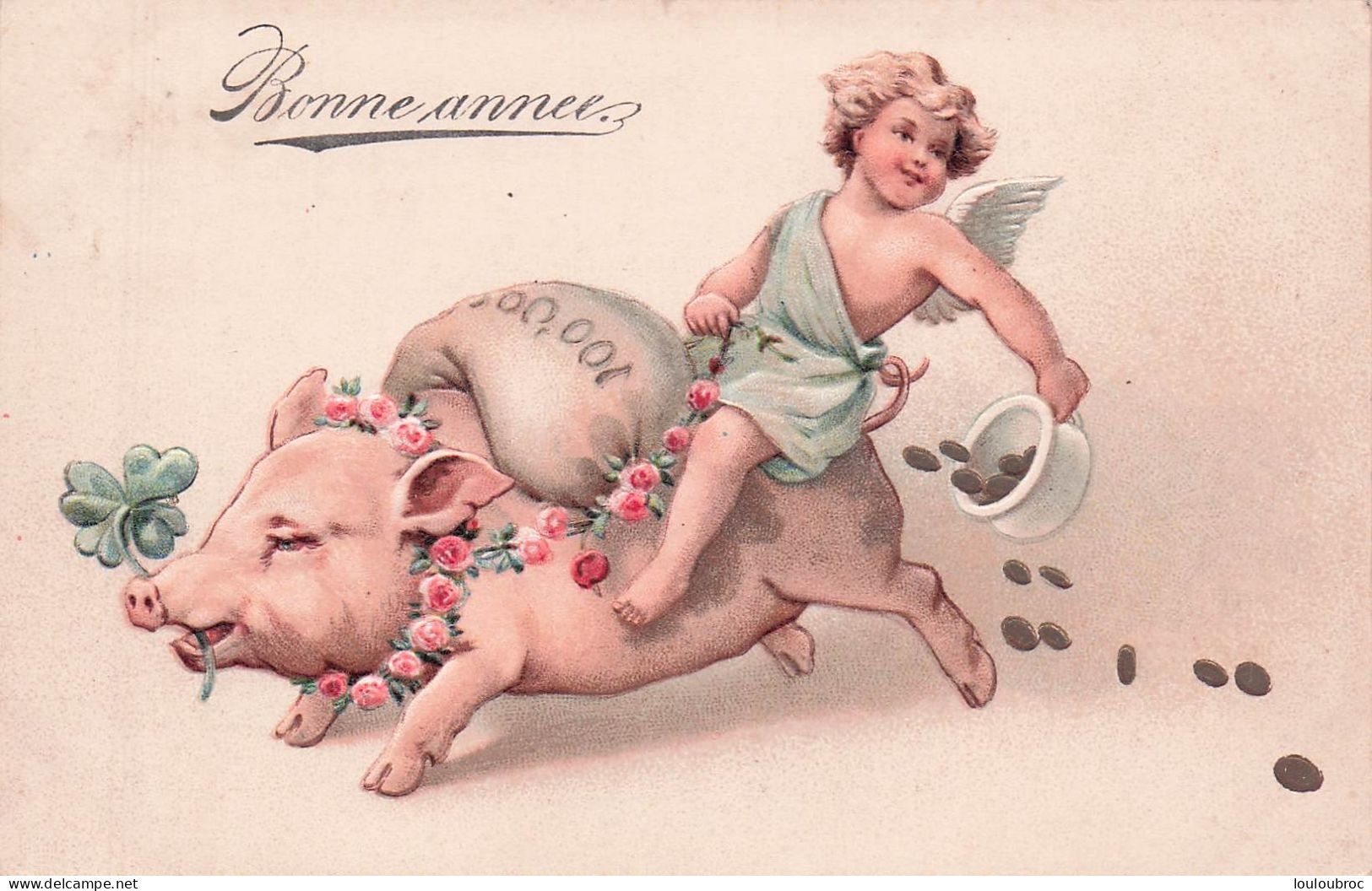 COCHON HUMANISE BONNE ANNEE  100 000 - Pigs