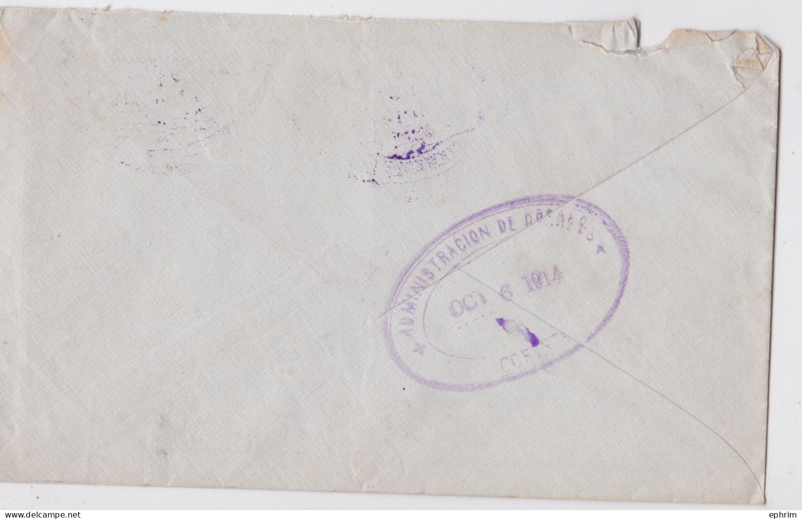 Nicaragua Corinto (?) Lettre Ancienne Timbre Stamp Old Mail Cover To Manchester Via New York Sello Correo 1914 - Nicaragua