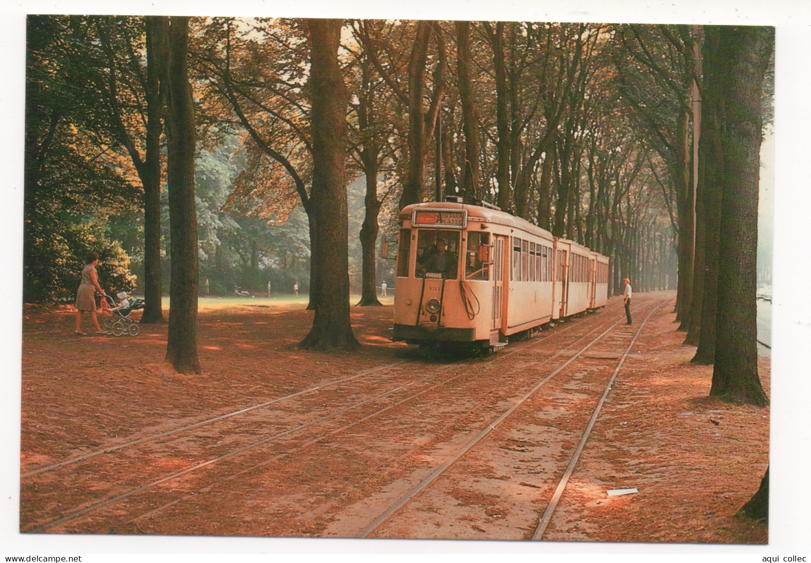 SNCV - LIGNE BRUXELLES - ALOST . MOTRICE TYPE S 9745 ET REMORQUES - 1970 - Strassenbahnen