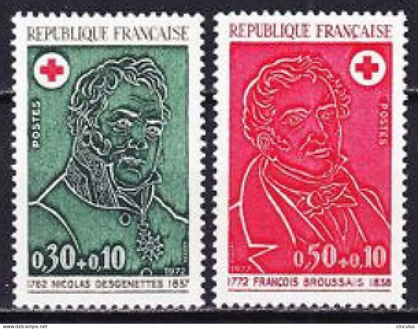 1972. France. Physicians. MNH. Mi. Nr. 1815-16 - Ungebraucht