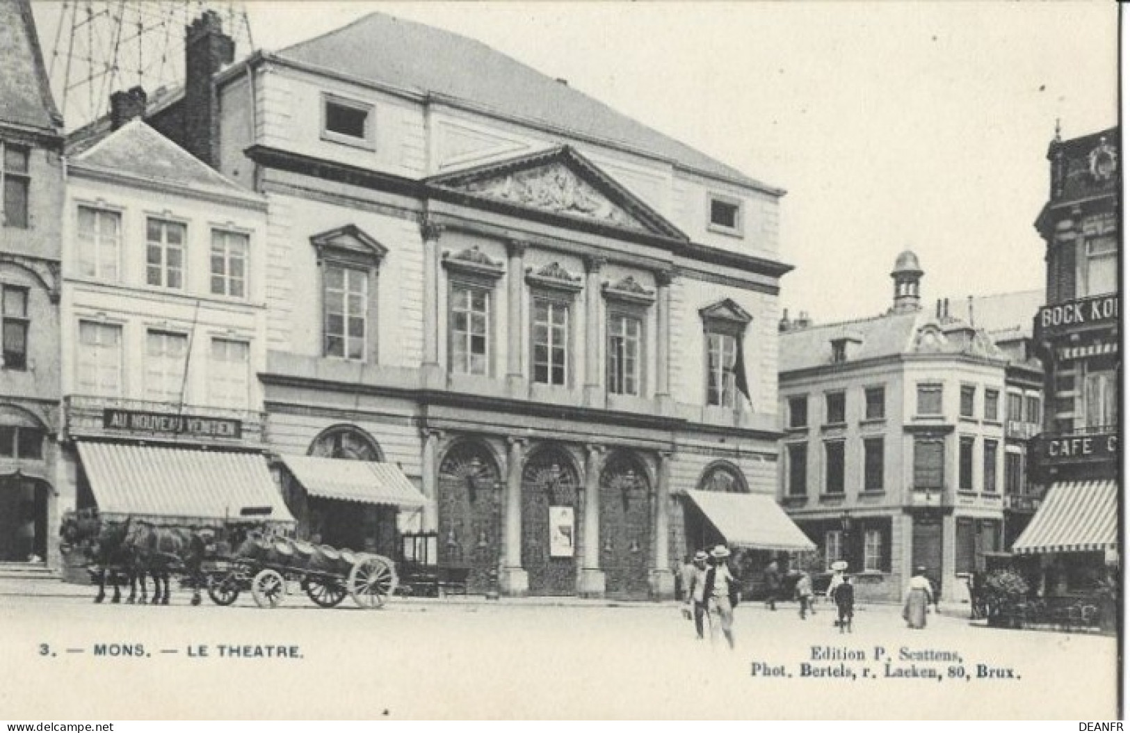 MONS : Le Théâtre .Carte Impeccable. - Mons