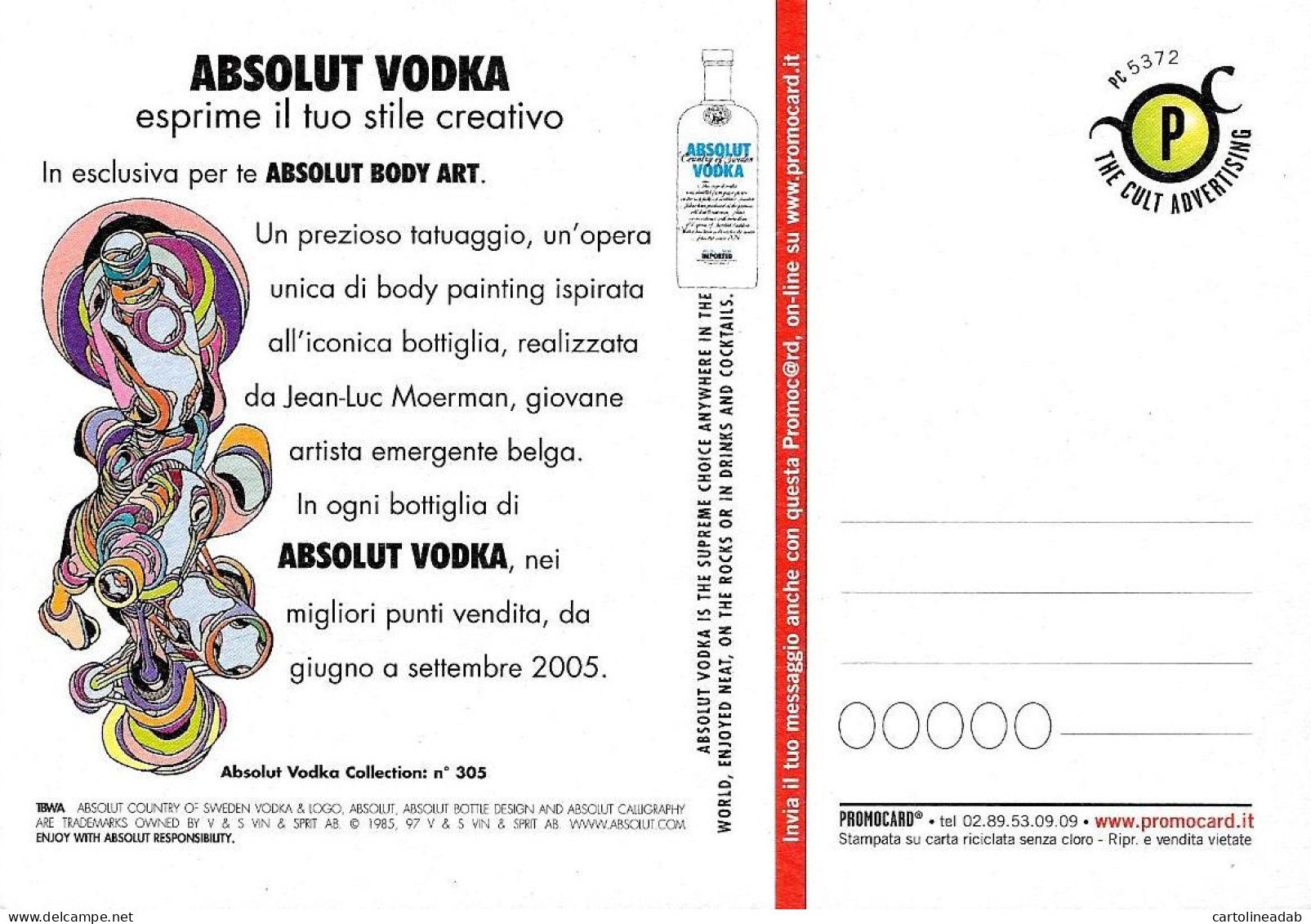 [MD5036] CPM - ABSOLUT DISCOVERY - ABSOLUTE VODKA COLLECTION 305 - PROMOCARD 5372 - PERFETTA - Non Viaggiata - Advertising