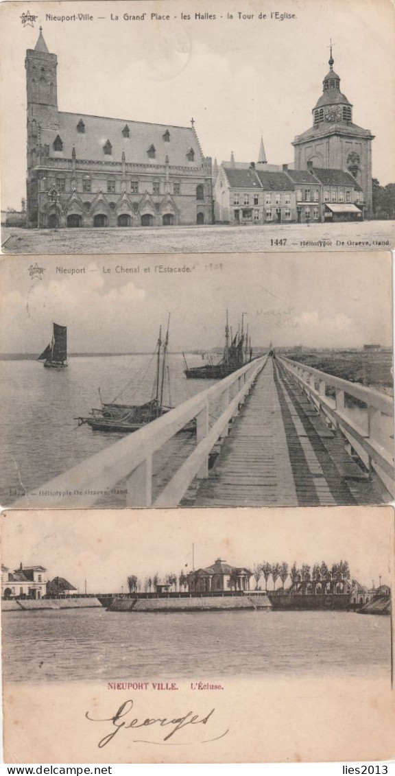 Nieuwpoort, Nieuport, 6 Postkaarten, 12 Scans - Nieuwpoort