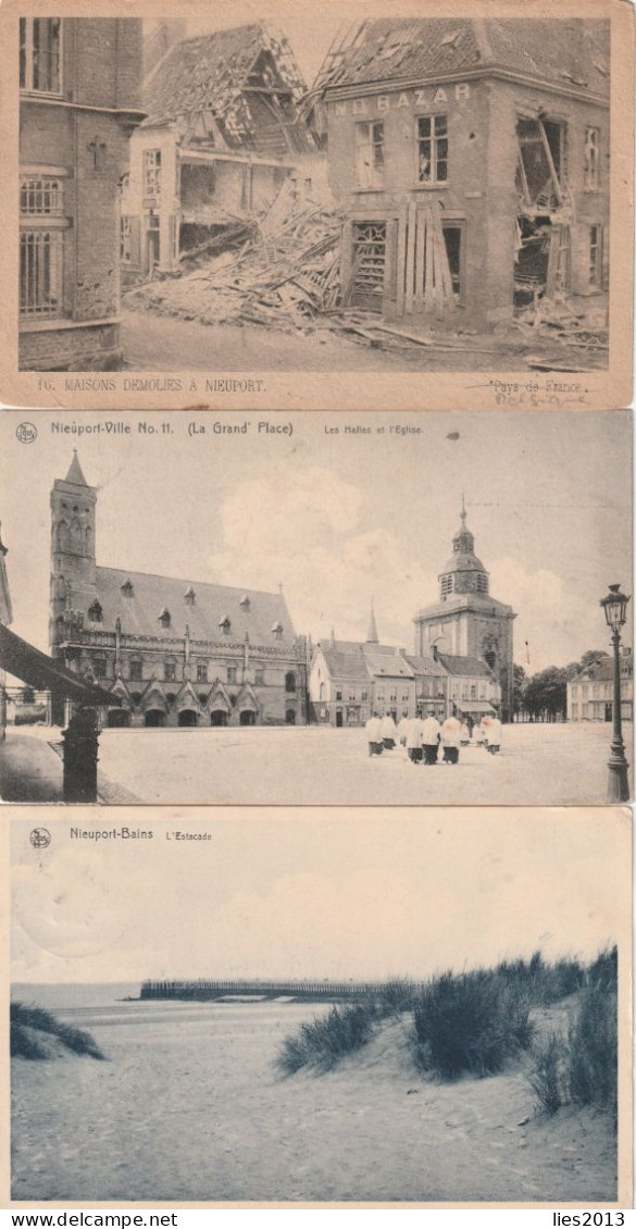 Nieuwpoort, Nieuport, 6 Postkaarten, 12 Scans - Nieuwpoort