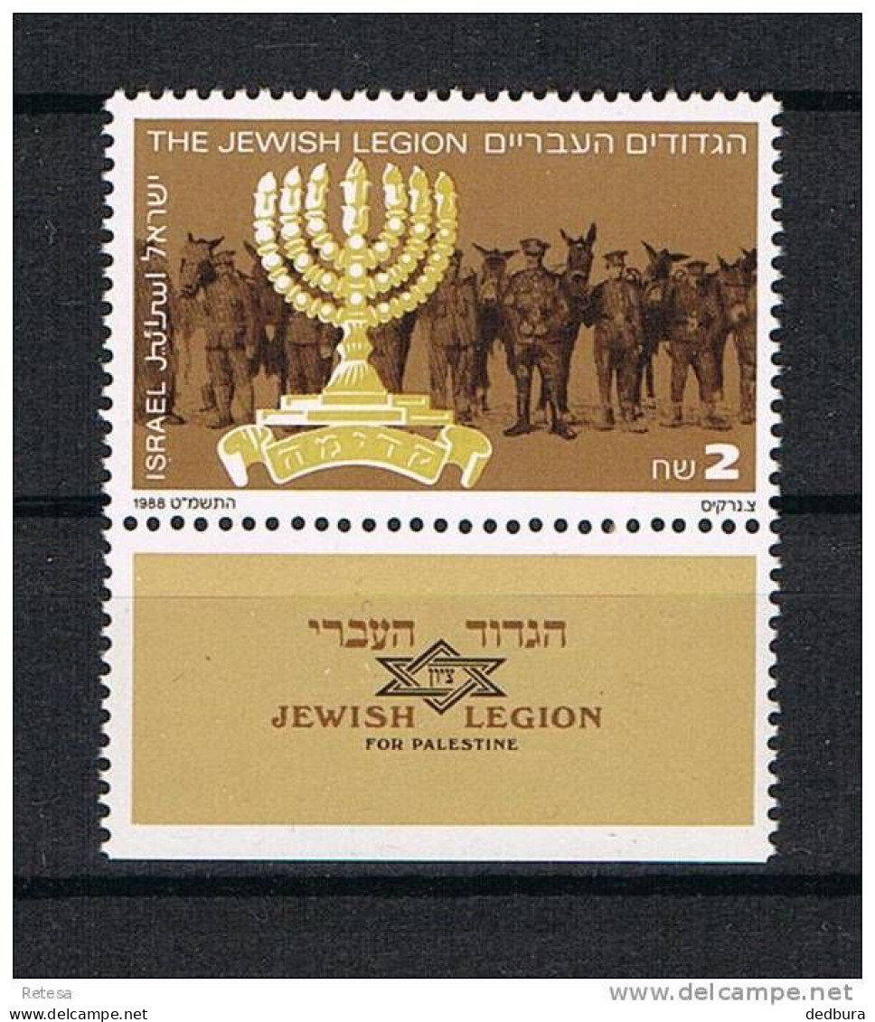 Israel 1988 74th Anniversary Of Formation Of Jewish Legion Mi:IL 1109T, Sn:IL 1001T, Yt:IL 1052T, Sg:IL 1061T - Nuovi (con Tab)