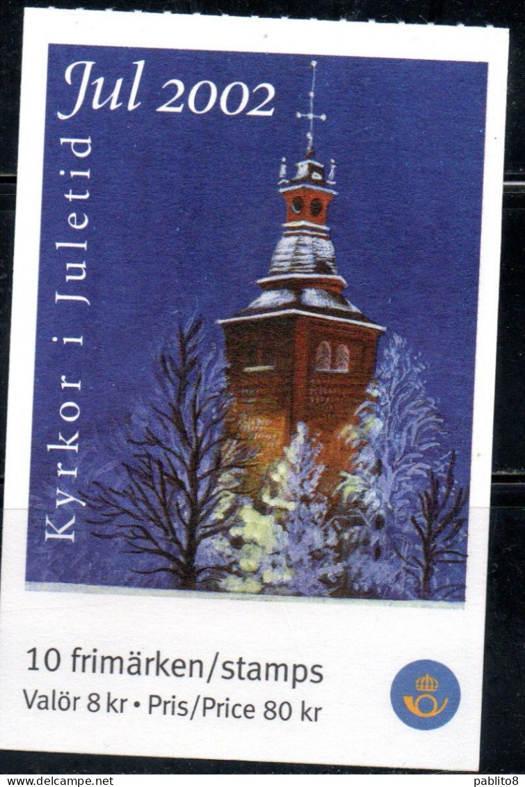 SWEDEN SVERIGE SVEZIA SUEDE 2002 CHRISTMAS NATALE NOEL WEIHNACHTEN NAVIDAD BLOCK FROM BOOKLET MNH - Ungebraucht