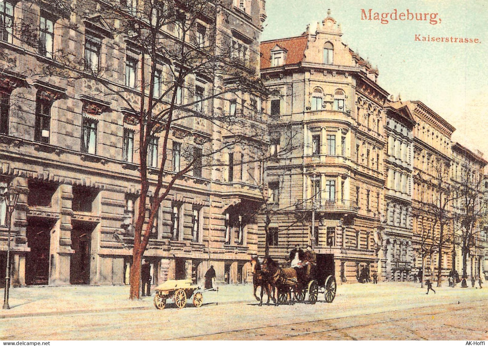 Magdeburg, Kaiserstrasse, Repro Einer Alten Ansichtskarte - Magdeburg