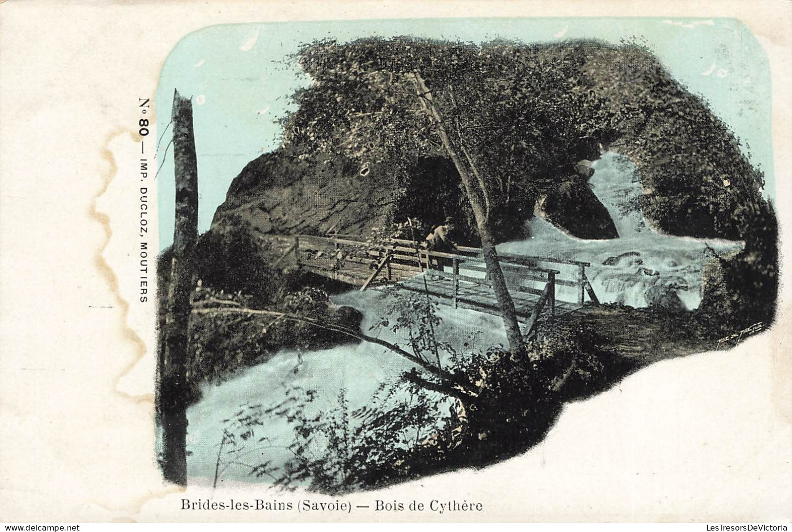 FRANCE - Brides Les Bains (Savoie) - Bois De Cythère - Vue Sur Un Pont En Bois - Animé -  Carte Postale Ancienne - Brides Les Bains