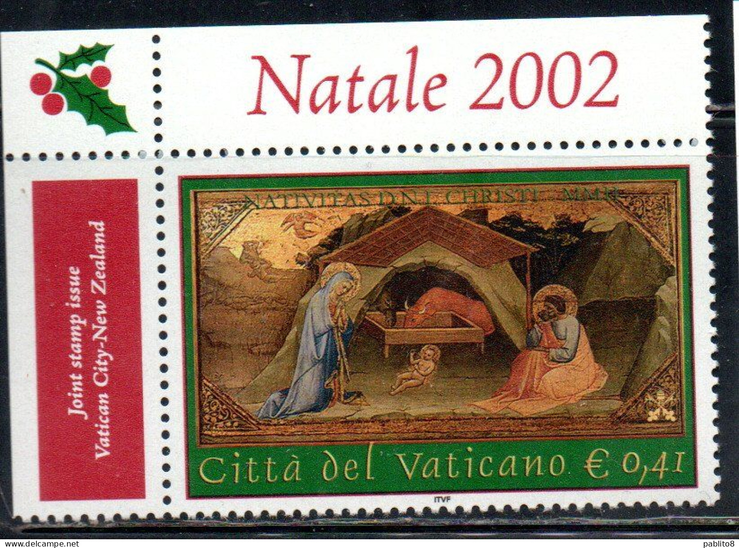 CITTÀ DEL VATICANO VATIKAN VATICAN 2002 NATALE CHRISTMAS NOEL WEIHNACHTEN NAVIDAD NATAL € 0.41 MNH - Unused Stamps