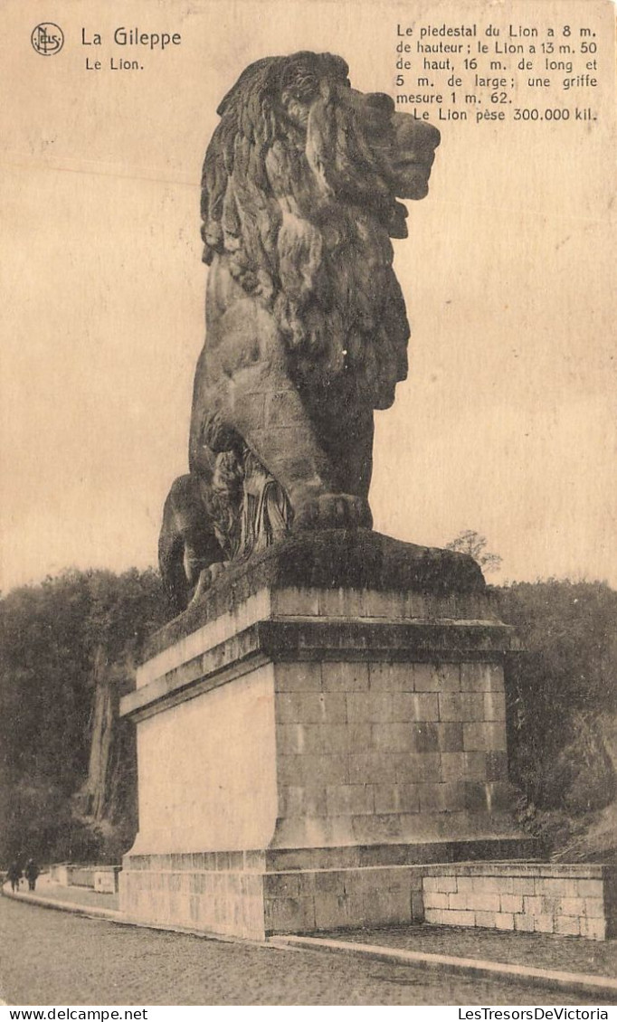 BELGIQUE - La Gileppe - Le Piédestal Du Lion - Carte Postale Ancienne - Gileppe (Stuwdam)