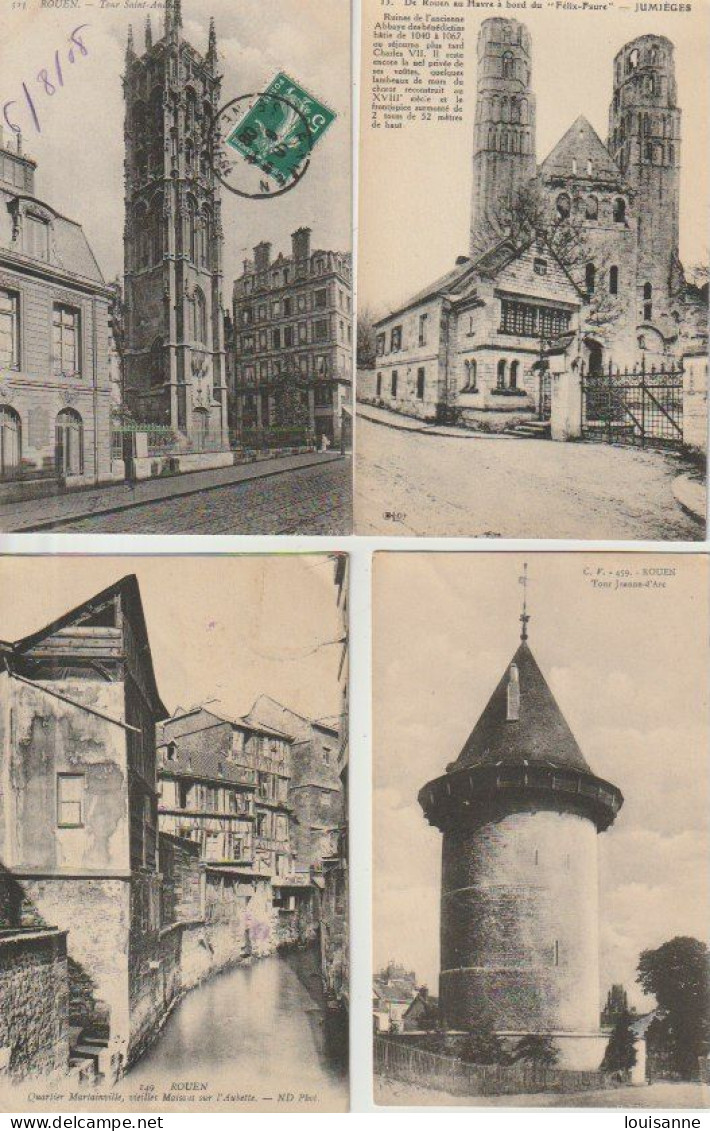 ROUEN  ( 76 )   LOT  DE    C PA  &  3  C P  S M     DIVERSES  ( 24 / 4 /  77 - Rouen