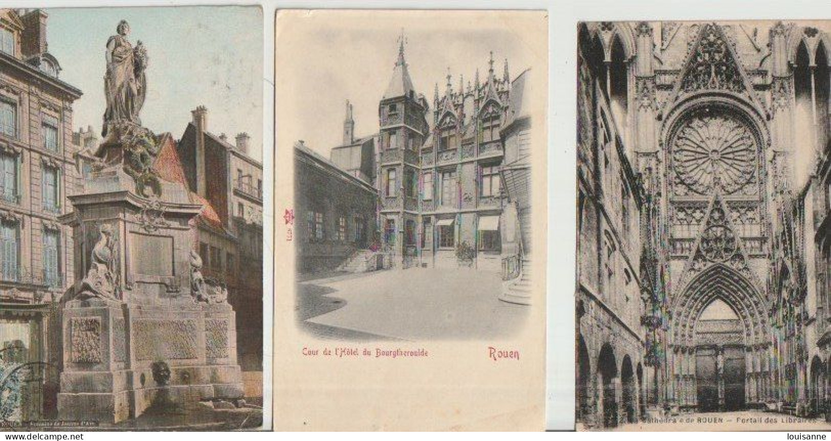 ROUEN  ( 76 )   LOT  DE    C PA  &  3  C P  S M     DIVERSES  ( 24 / 4 /  77 - Rouen