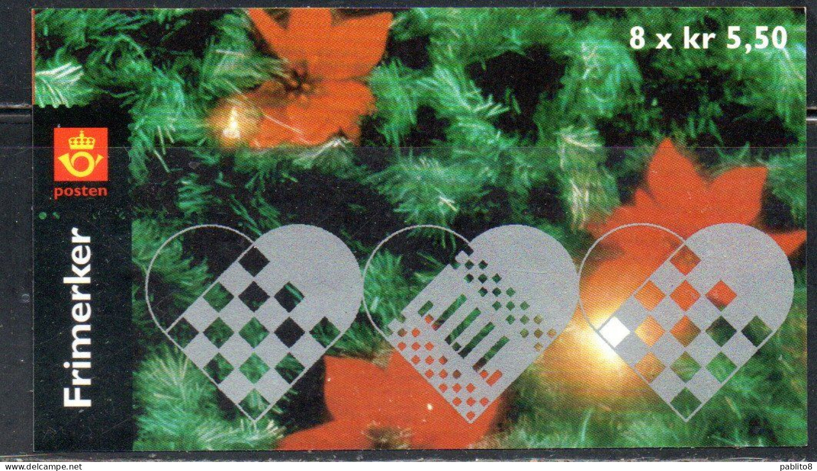 NORWAY NORGE NORVEGIA NORVEGE 2002 CHRISTMAS NATALE NOEL WEIHNACHTEN NAVIDAD FROM BOOKLET BLOCK MNH - Carnets