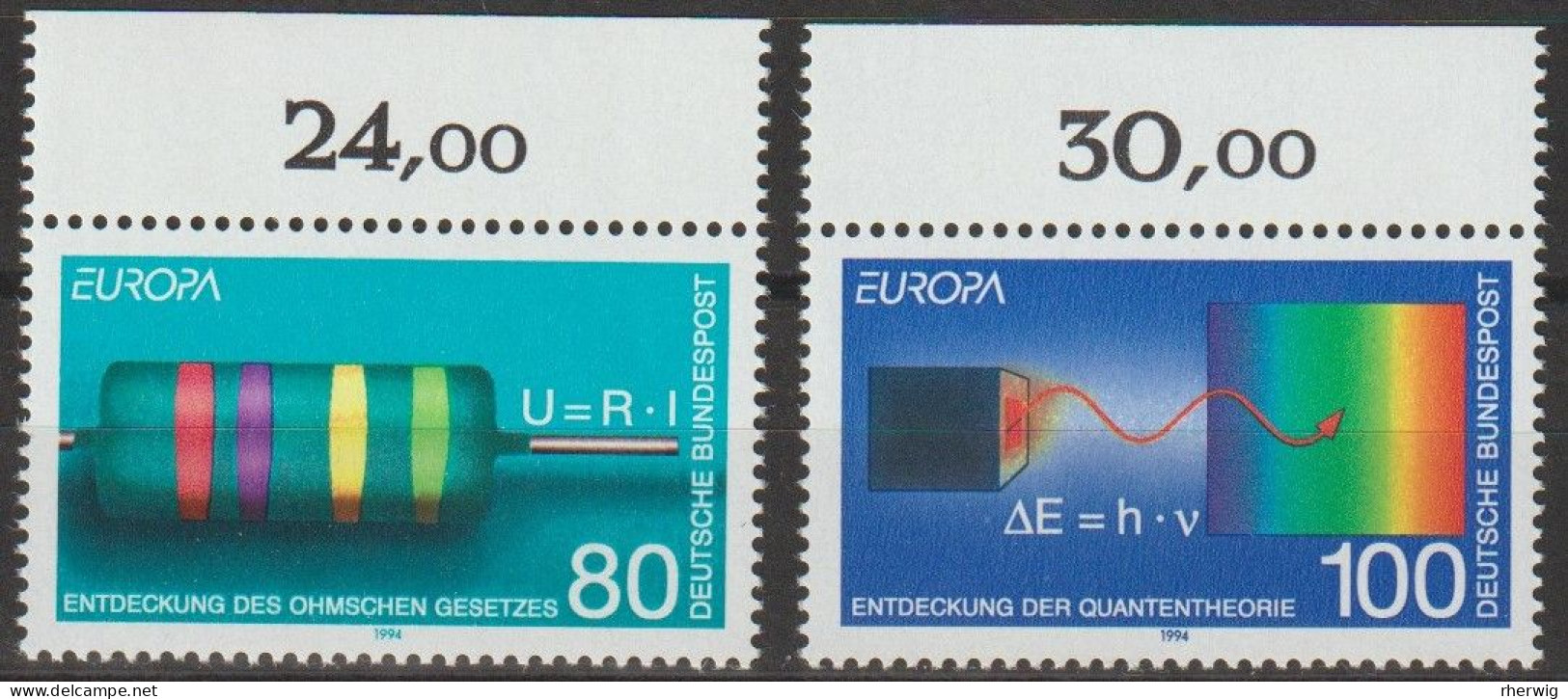 BRD, 1994, Mi.Nr. 1732-1733 ** -  Ein Satz Mit Oberrand "Europa: Entdeckungen Und Erfindungen" - Unused Stamps